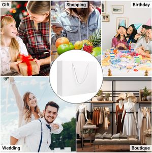 Marchio competitivo negozio di imballaggio all'ingrosso artigianato shopping abbigliamento regalo 35*13*26 bianco sacchetti di carta di buona qualità - Product Image 6