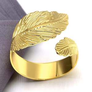 Anelli <span class=keywords><strong>Portatovaglioli</strong></span> di Lusso in <span class=keywords><strong>Acciaio</strong></span> Inox Oro Rosa e Argento per Decorazione Tavola di Halloween e Matrimoni - Product Image 6
