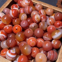 Perles d'agate naturelles Millefiori, accessoires pour bracelet DIY, multi-gemmes, agate rouge, perles de prière bouddhistes antiques