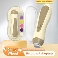 Kit de manucure électrique portable ABS pour bébés et jeunes enfants, lime à ongles pour nourrissons, vente chaude