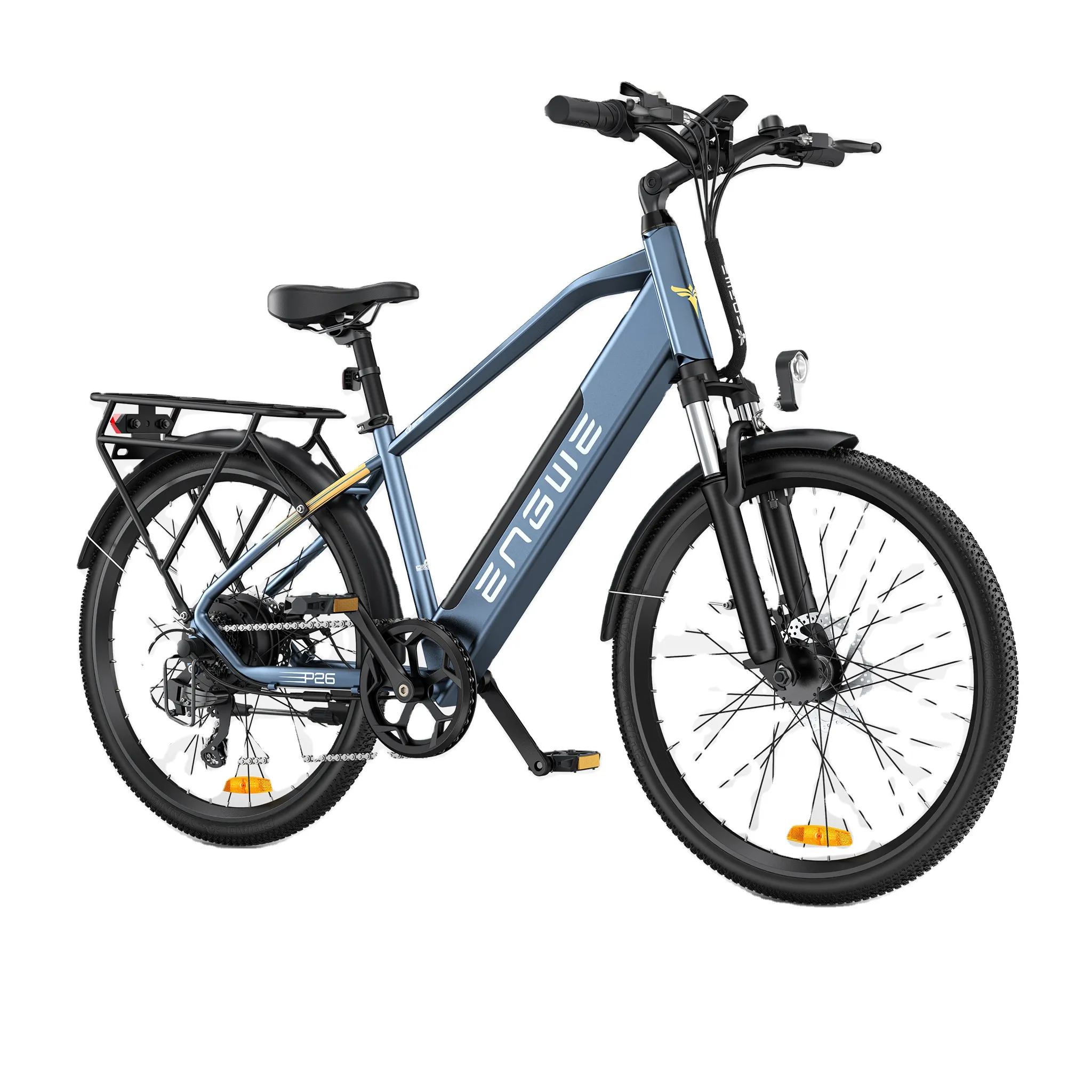 Engwe P26 mới Xe đạp điện đi lại Ebike 100km thành phố núi đường xe đạp E xe đạp 250W 15ah 36V pin lithium LCD 7 tốc độ