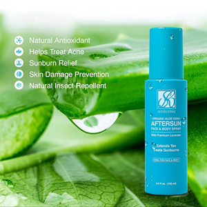 Hữu Cơ Aloe Vera Hoa Oải Hương aftersun chăm sóc da phun kem dưỡng ẩm mặt và cơ thể bị cháy nắng loại bỏ điều trị sương mù - Product Image 4