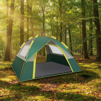 Tente de camping à toit quatre côtés toutes saisons, 2 portes, 2 fenêtres, ouverture rapide entièrement automatique, 1000-1500 mm, imperméable, vente en gros