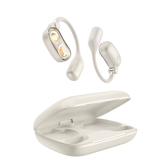 V6.0 Dual Speaker Drivers True Wireless Open Ear bluetooth Earbuds Open Ear TWS Headphones with 4 Mic