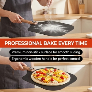 Manjia Pala <span class=keywords><strong>per</strong></span> <span class=keywords><strong>Pizza</strong></span> Pieghevole in Alluminio Nero da 12x14 Pollici <span class=keywords><strong>con</strong></span> Manico in Legno, Paletta Gira <span class=keywords><strong>Pizza</strong></span> - Product Image 5