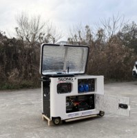 Générateur silencieux à double carburant GPL et essence, refroidi par air, 4 temps, 8 kW, marque SLONG, pour usage domestique