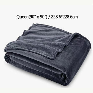 Manta de lana de franela de punto grueso de lujo patrón bordado sólido para cama y sofá para invierno al por mayor - Product Image 5