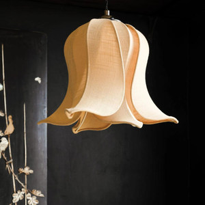 Lampe de table en tissu à pétales simples, ampoule LED E27, commande par interrupteur, pour la maison, la chambre, le restaurant, l'hôtel, la villa, décoration - Product Image 2