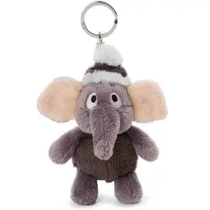 Customized cute stuffed soft animal plush elephant key chain keychain toy