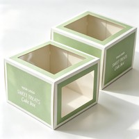 Boîte à gâteau biodégradable en encre de soja avec logo personnalisé, boîte d'emballage de haute qualité pour gâteaux, biscuits et pâtisseries, vente en gros de boîtes d'emballage pour gâteaux