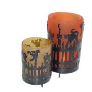Soporte para velas de tela bordada de malla para Halloween, ideal para bodas, fiestas y decoración de interiores - Product Image 4