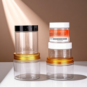 Skin Care Packaging Black Shiny 80ml 100ml 120ml 200ml Various Widely Men Brilliantine Abrasive Cleansers PET <b>Plastic</b> <b>Jars</b> - Product Image 6