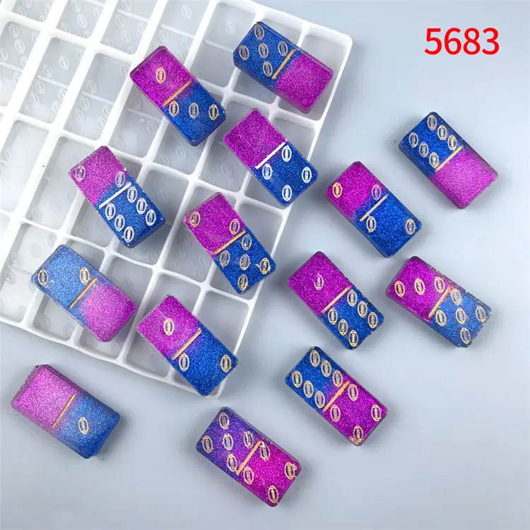 Y3255 DIY epoxy resin football domino silicone molds