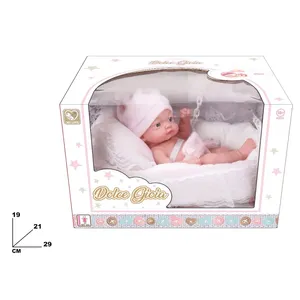 Poupée Dolce Gioia 24 cm en plastique avec chapeau et couverture pour filles de 0 à 24 mois - Product Image 2