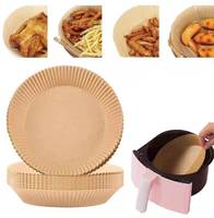 Papiers de cuisson jetables antiadhésifs, résistants à la chaleur et adaptés aux aliments, pour friteuse à air, cuisson et pâtisserie