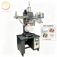 Machine d'impression par transfert thermique en forme d'éventail ORME, haute efficacité pour l'impression de logos sur seaux en plastique ronds