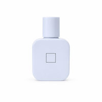 Flacon pulvérisateur de parfum en verre carré plat de luxe de 30 ml en gros avec boîte, ensemble d'emballage de parfum vide personnalisé, atomiseur rechargeable