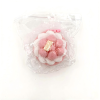 Jouet Squishy en Silicone Tarte Framboise Sakura, Jouet Anti-Stress Souple à Presser, Simulation de Dessert pour Adolescents et Adultes