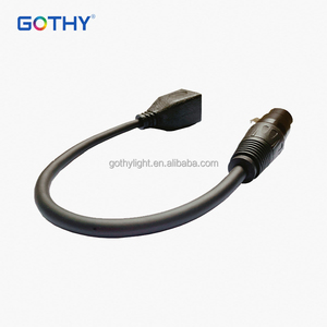 Câble adaptateur XLR RJ45 XLR <span class=keywords><strong>3</strong></span> <span class=keywords><strong>broches</strong></span> femelle vers RJ45 femelle convertisseur <span class=keywords><strong>DMX</strong></span> 29cm métal et plastique - Product Image 4