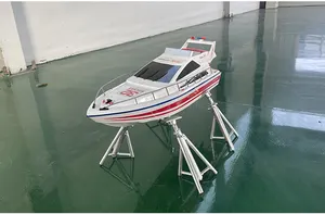 Soporte de bote desmontable con revestimiento de polvo, 50-80 cm, con tapa en V