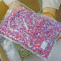 Pujiang Yantuo 14400 Strass en vrac en verre cristal AB à dos plat, non thermocollants, découpés, 1 sac, sans plomb