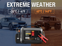 Démarreur de batterie de voiture PRO 16000mAh 3400A avec compresseur d'air 150PSI pour gonflage des pneus, multifonctionnel 6 en 1
