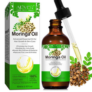 Olio di <span class=keywords><strong>Moringa</strong></span> Biologico Pressato a Freddo ALIVER 60ml, Riduce le Rughe e le Linee Sottili della Pelle, Stimola la Crescita dei Capelli - Product Image 3