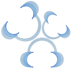 Ouvre-<span class=keywords><strong>Bouche</strong></span> Écarteur de Joue Forme C pour Blanchiment Dentaire <span class=keywords><strong>Jeu</strong></span> Mâche-Mots S M L Bleu Transparent Réutilisable - Product Image 1