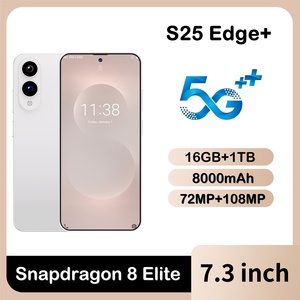 Condición original S25 Edge 5G Smartphone 108MP Cámara trasera 7,3 pulgadas HD 8000mAh Batería MTK Decacore Procesador LTE Características - Product Image 2