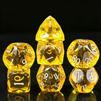 Jeu de dés DND, dés polyédriques en résine transparente de type gemme, à facettes, à bords vifs, 6 couleurs disponibles, cadeau pour les joueurs de jeux de table