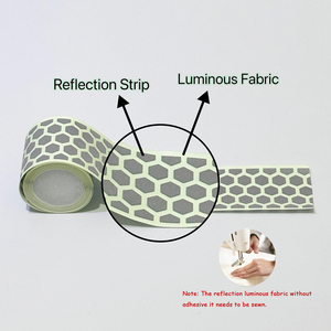 Ruban réfléchissant photoluminescent, ruban réfléchissant en polyester, ruban réfléchissant luminescent imperméable, ruban réfléchissant qui brille dans le noir pour l'extérieur - Product Image 5