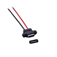 Câble d'extension d'alimentation USB Type C femelle à montage sur panneau, étanche