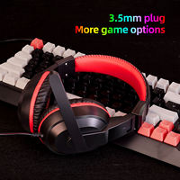 Casque de jeu filaire T-WOLF H150, casque stéréo supra-auriculaire, haut-parleur de 40 mm, microphone intégré, double prise 3,5 mm, rotation à 90 degrés, PC