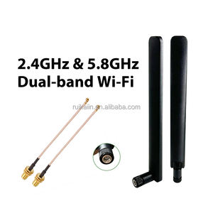 2.4 gz 5.8 gz 5dbi वाई 6 डुअल-बैंड रबर बतख टर्मिनल पैडल एंटीना RP-SMA कनेक्टर के साथ - Product Image 3