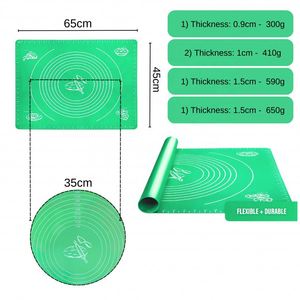 Tapis de protection pour plan de travail de cuisine, en silicone, antidérapant, écologique, extra large, pour la pâtisserie et la boulangerie, pour étaler la pâte - Product Image 3