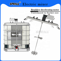 Mélangeur Agitateur SPRALL Industriel d'Usine pour Savon, Lotion, Parfum, Vaisselle, Moteur Électrique, Cuve IBC 1000L