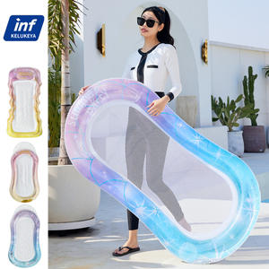 Flotador Inflable Kelukeya con Respaldo, Silla Flotante Reclinable de PVC Grueso para Adultos con Diseño de Lentejuelas - Product Image 1