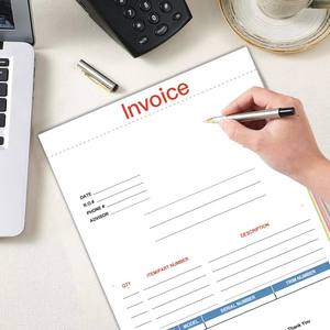 Özel 8.5x11 inç karbonsuz kağıt 2-3-4 bölüm fatura A5 makbuz A4 NCR fatura 80gsm yinelenen formu her Set ayrı değil kitap - Product Image 6