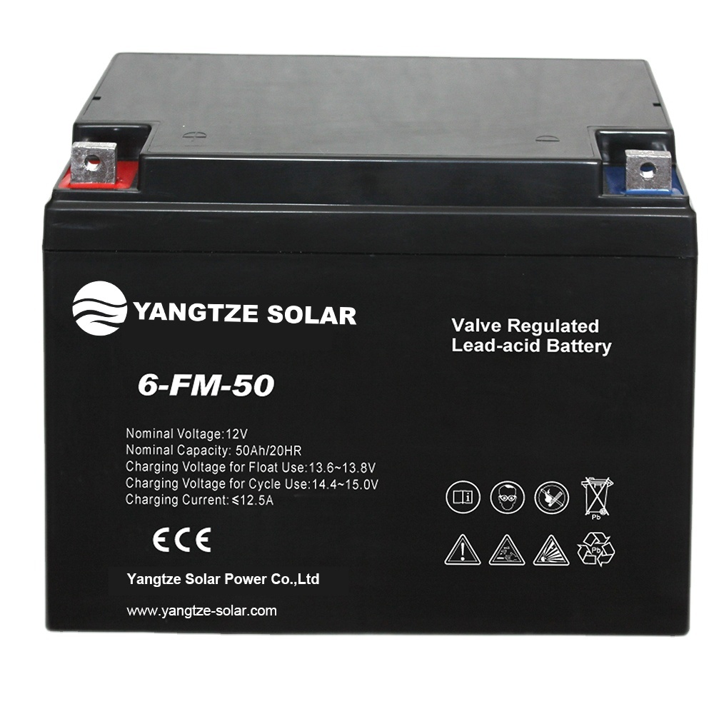 Yangtze Top Sale <strong>12v</strong> 50ah Deep Cycle <strong>Agm</strong> <strong>Solar</strong> <strong>Battery</strong>