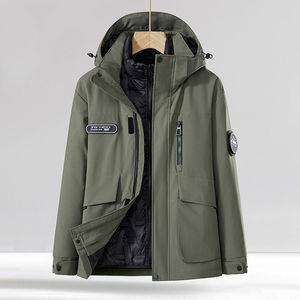 Outdoor Hiking <b>Windbreaker</b> Jacket Unisex Waterproof Full Sleeve With Custom Logo Printing For Mountain Activities - Product Image 3