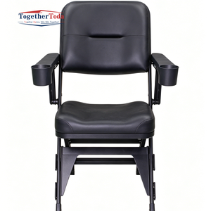 Chaise de stade pliable robuste avec porte-gobelet, siège rembourré en cuir, chaise pour événements, arènes, salles de concert, terrains de sport, mobilier - Product Image 2