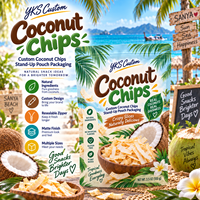 Pochette refermable en mylar anti-odeur avec logo personnalisé pour chips de noix de coco/en-cas