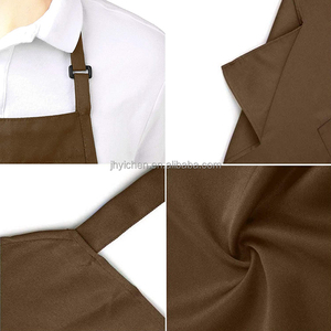Delantal sin mangas <span class=keywords><strong>de</strong></span> camarero <span class=keywords><strong>de</strong></span> cocina con logotipo personalizado, respetuoso con el medio ambiente, jardinería, uso <span class=keywords><strong>de</strong></span> peluquero, Color marrón con bolsillos - Product Image 4