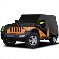 Housse de voiture universelle en tissu Oxford imperméable Jeep Wrangler 2 portes 1987-2025 JK JL CJ YJ TJ Extérieur Soleil/Pluie/Neige/Givre