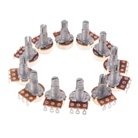 A500K B500K A250K B250K A50K B25K Potentiomètre Cannelé Petit Pot Guitare Électrique Basse Ampli Tonalité Volume18mm Pièces d'Arbre