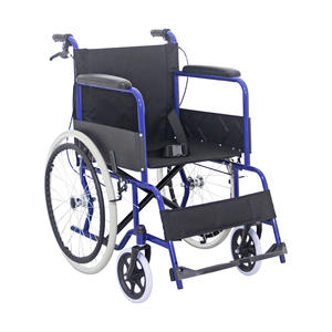 Feiyang Medical FY809 22 pouces roues arrière solides pliant Portable en acier médical manuel fauteuil roulant United Brake 100kg capacité CE - Product Image 1