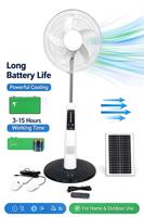 Ventilateur solaire oscillant rechargeable pour boîte en carton ondulé, ventilateur de sol solaire, ventilateur solaire - Sélection des éditeurs