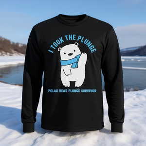 T-shirt a maniche lunghe Polar Plunge Polar Bear I Took The Plunge Survivor - Product Image 1