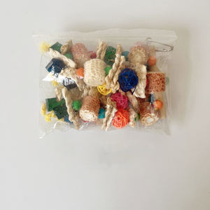 Qbellpet mới chim lớn Đồ chơi con vẹt khối gỗ tự nhiên chim nhai Đồ chơi Vẹt lồng cắn đồ chơi phù hợp với - Product Image 6