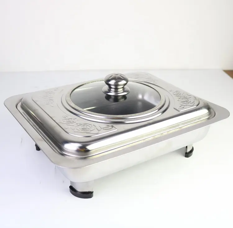 Heißer Verkauf billiger Preis Hotel buffet Catering Silber Edelstahl Chafing Dishes